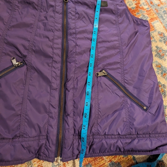 Carhartt Women's Medium Purple Nylon Puffer Vest Logo Zip Pockets - Picture 8 of 8
